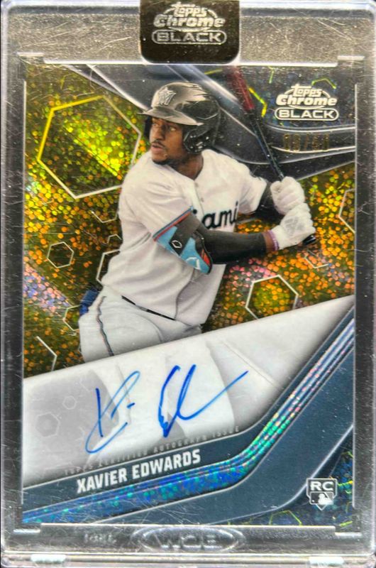2023 Topps Chrome Black #CBA-XE Autographs - Gold Mini Diamond Refractor /50