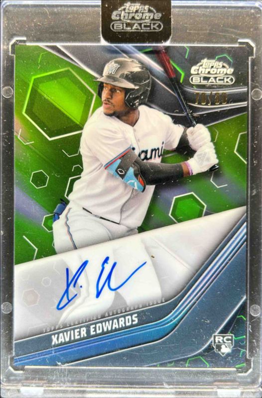 2023 Topps Chrome Black #CBA-XE Autographs - Green Refractor /99
