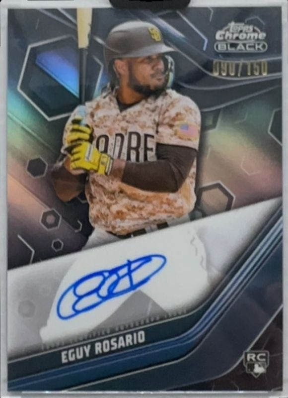 Eguy Rosario 2023 Topps Chrome Black #CBA-ERO Autographs - Refractor /150 Rookie RAW