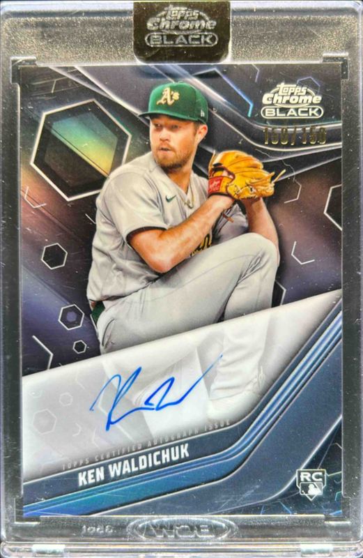 Ken Waldichuk 2023 Topps Chrome Black #CBA-KW Autographs - Refractor /150 Rookie RAW