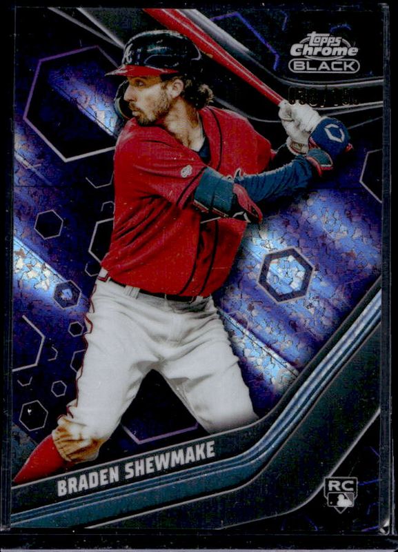 Braden Shewmake 2023 Topps Chrome Black #20 Purple Mini Diamond Refractor /150 Rookie RAW