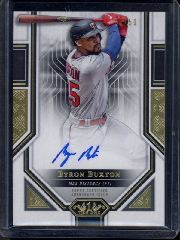 Byron Buxton 2023 Topps Tier One #AS-BB Advanced Stats Stars Autographs /50 RAW