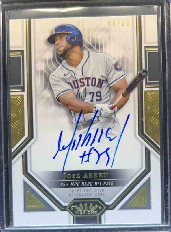 Jose Abreu 2023 Topps Tier One #AS-JA Advanced Stats Stars Autographs /50 RAW