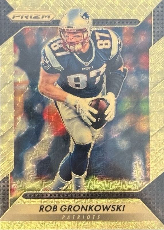 Rob Gronkowski 2016 Prizm #52 Gold Vinyl /5 RAW