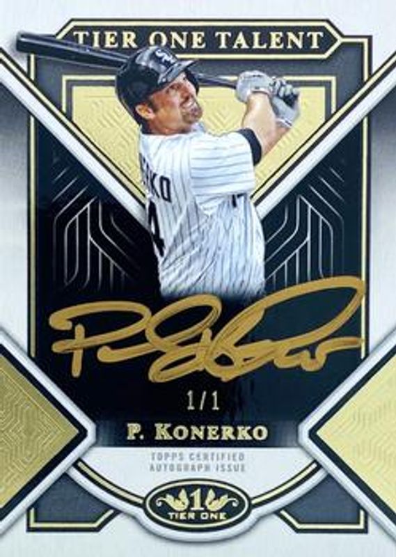 2023 Topps Tier One #T1TA-PK Tier One Talent Autographs - Gold Ink /1