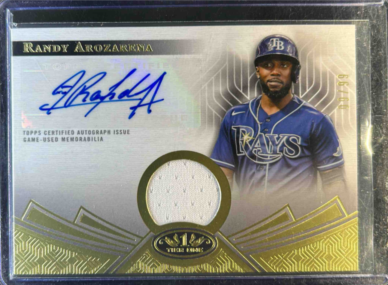 【激レア】RANDY AROZARENA オートサインRCカード Randy Arozarena 2023 Topps Tier One #T1AR-RA Autographed Tier One