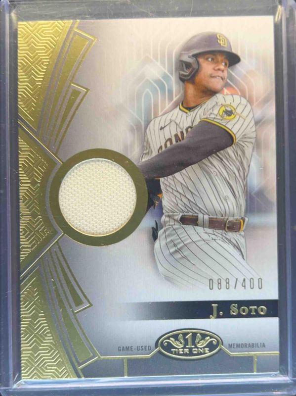 Juan Soto 2023 Topps Tier One #T1R-JS0 Tier One Relics (Design A) /400 RAW