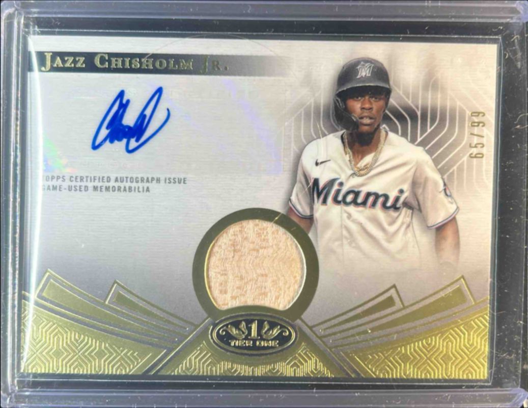 Jazz Chisholm Jr. 2023 Topps Tier One #T1AR-JCH Autographed Tier One Relics /99 RAW