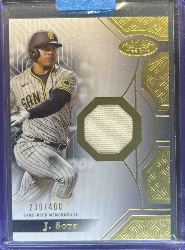 Juan Soto 2023 Topps Tier One #T1R-JS Tier One Relics (Design B) /400 RAW