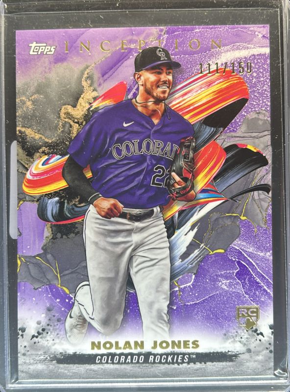 Nolan Jones 2023 Topps Inception #32 Purple /150 Rookie RAW