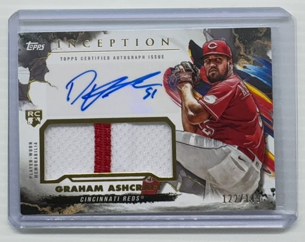 Graham Ashcraft 2023 Topps Inception #IAP-GAS Inception Autographs Patch /149 Rookie RAW