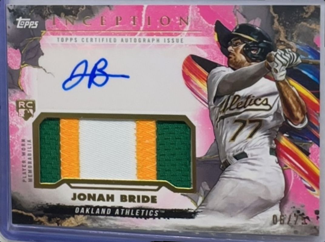 2023 Topps Inception #IAP-JBR Inception Autographs Patch - Magenta /75