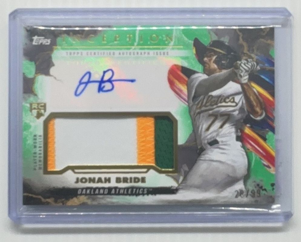 2023 Topps Inception #IAP-JBR Inception Autographs Patch - Green /99