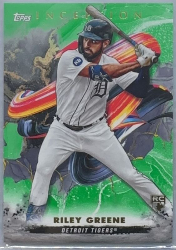 Riley Greene 2023 Topps Inception #97 Green Rookie RAW
