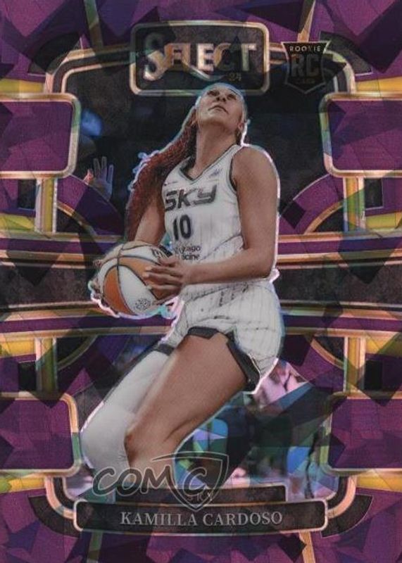 Kamilla Cardoso 2024 Select WNBA #33 Concourse Purple Ice /149 Rookie PSA 10