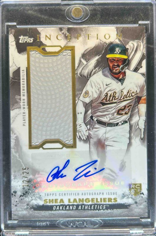 Shea Langeliers 2023 Topps Inception #IBGR-SL Inception Autographs Batting Glove Relics /25 Rookie RAW