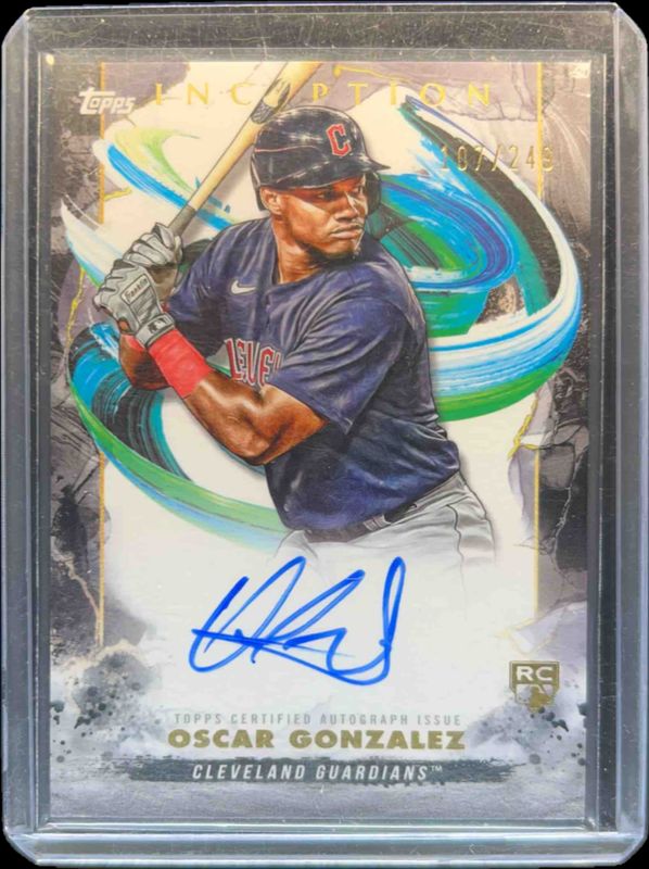 Oscar Gonzalez 2023 Topps Inception #BRES-OG Rookie & Emerging Stars Autographs /299 RAW
