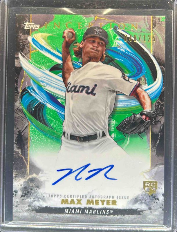 Max Meyer 2023 Topps Inception #BRES-MM Rookie & Emerging Stars Autographs - Green /125 RAW