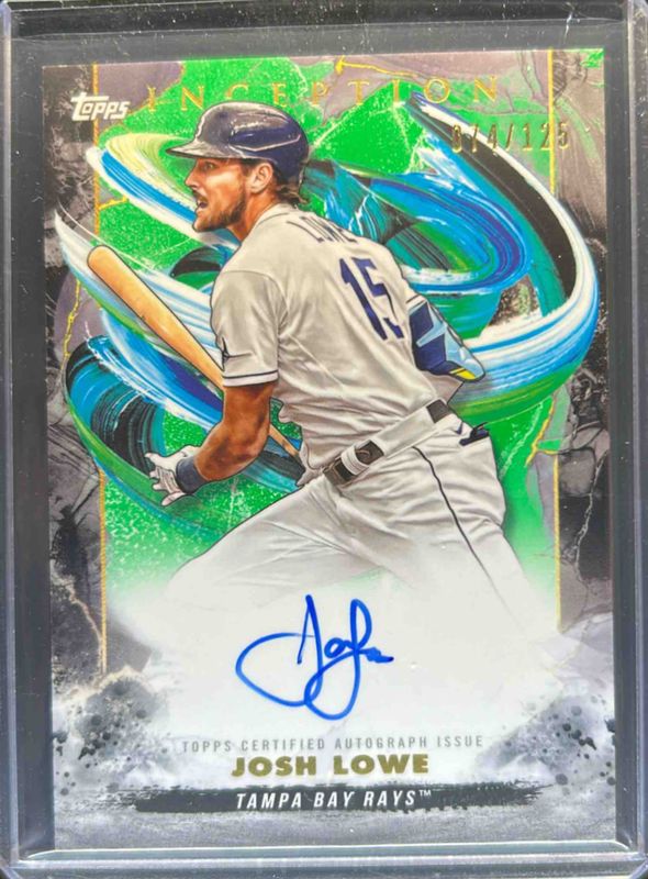 Josh Lowe 2023 Topps Inception #BRES-JL Rookie & Emerging Stars Autographs - Green /125 RAW