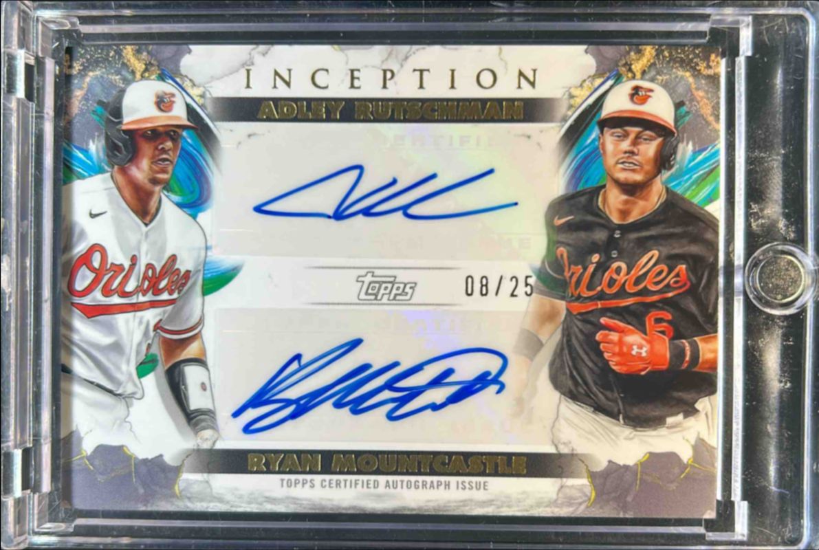Adley Rutschman / Ryan Mountcastle 2023 Topps Inception #IDA-RM Inception Dual Autographs /25 RAW