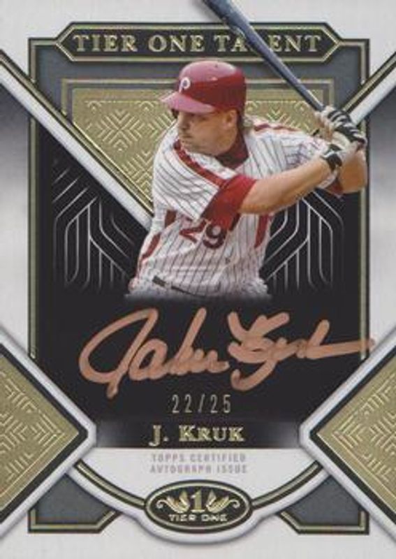 2023 Topps Tier One #T1TA-JK Tier One Talent Autographs - Bronze Ink /25
