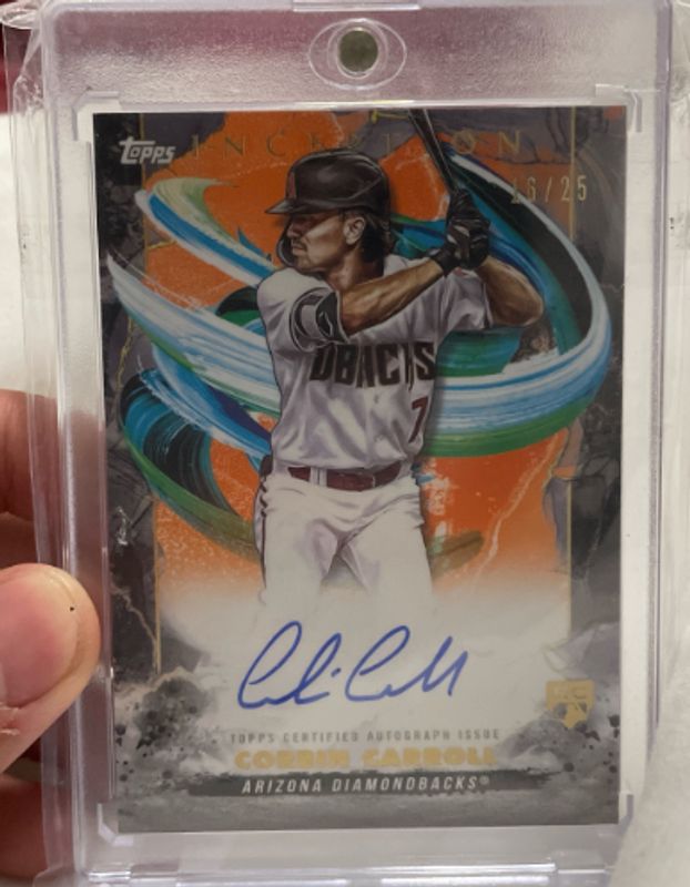 Corbin Carroll 2023 Topps Inception #BRES-CCA Rookie & Emerging Stars Autographs - Orange /25 RAW