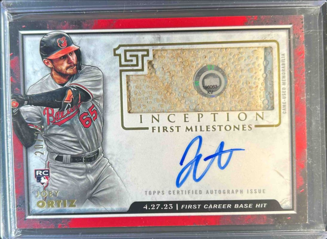 2023 Topps Inception #FMAR-JO Inception MLB First Milestones Autographs Relics - Red /25