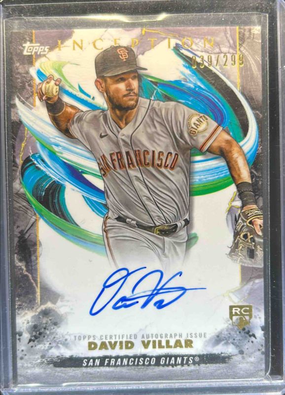 David Villar 2023 Topps Inception #BRES-DV Rookie & Emerging Stars Autographs /299 RAW