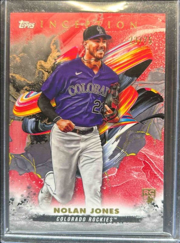 Nolan Jones 2023 Topps Inception #32 Red /75 Rookie RAW