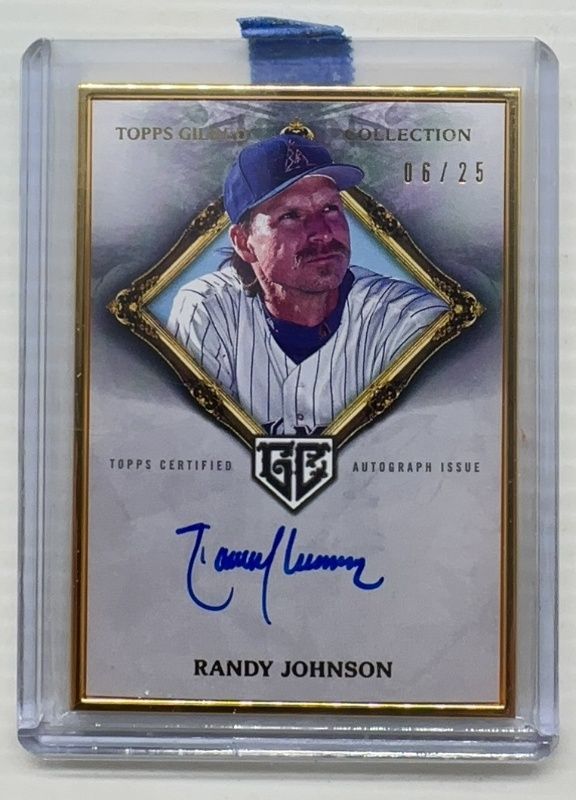 Randy Johnson 2023 Topps Gilded Collection #HAFA-RJO Gold Framed Hall of Famers Autographs RAW