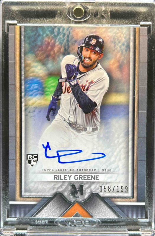 Riley Greene 2023 Topps Museum Collection #AA-RG Archival Autographs /299 Rookie RAW