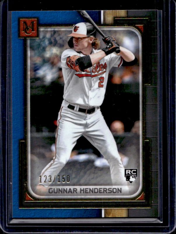 Gunnar Henderson 2023 Topps Museum Collection #34 Sapphire /150 Rookie RAW