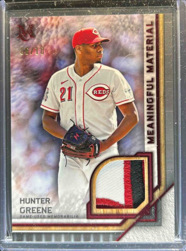 Hunter Greene 2023 Topps Museum Collection #MMR-HG Meaningful Materials Relics - Ruby /10 RAW