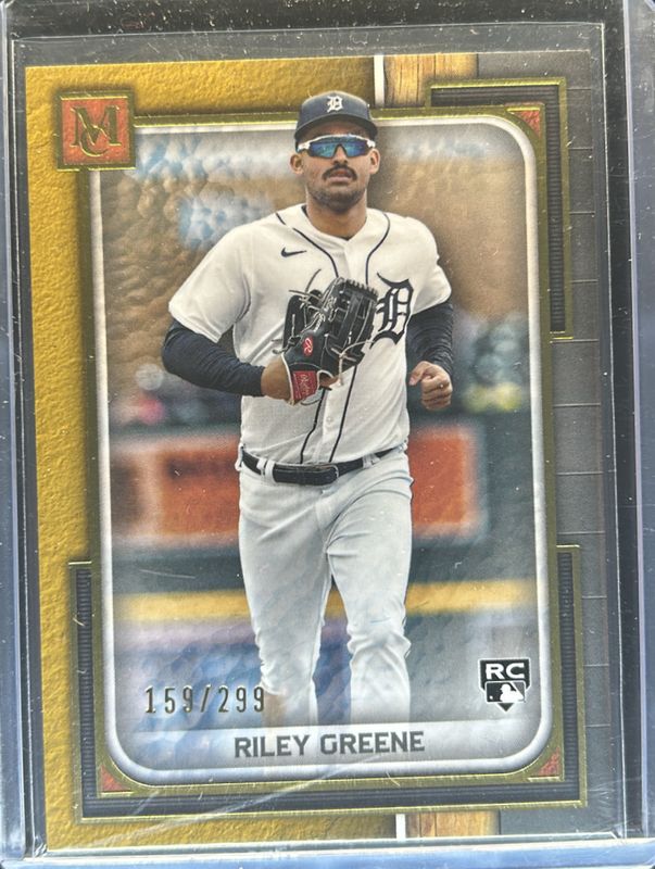 Riley Greene 2023 Topps Museum Collection #35 Gold /299 Rookie RAW