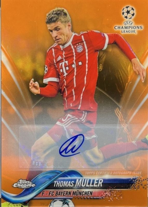 2017 Topps Chrome UEFA Champions League #95 Autographs - Orange Refractor /25