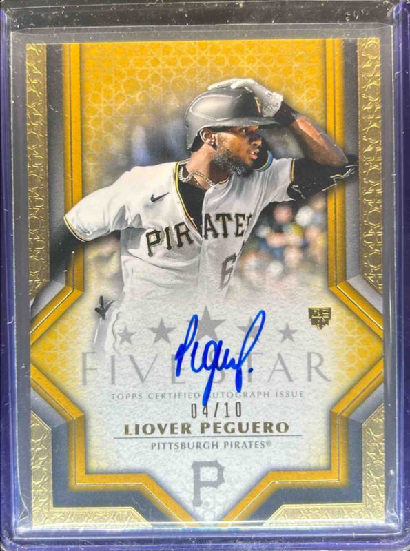 Liover Peguero 2023 Topps Five Star #FSA-LPE Gold /10 Rookie RAW