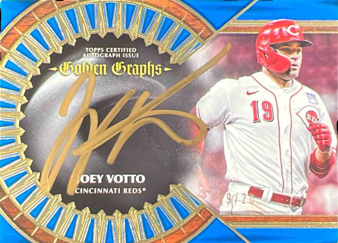 Joey Votto 2023 Topps Five Star #GG-JV Five Star Golden Graphs Autographs - Blue /20 RAW