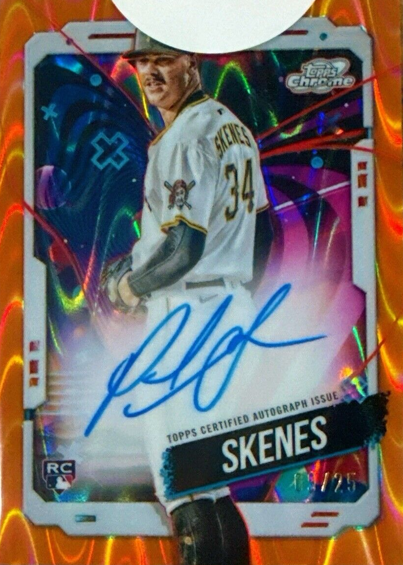 Paul Skenes 2024 Topps Chrome Cosmic #CCA-PS Autographs - Orange