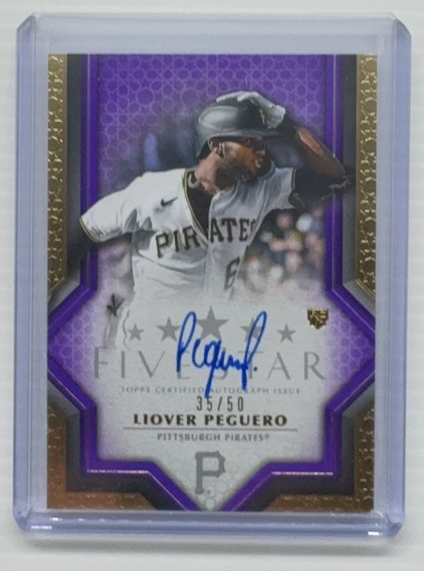 Liover Peguero 2023 Topps Five Star #FSA-LPE Purple /50 Rookie RAW