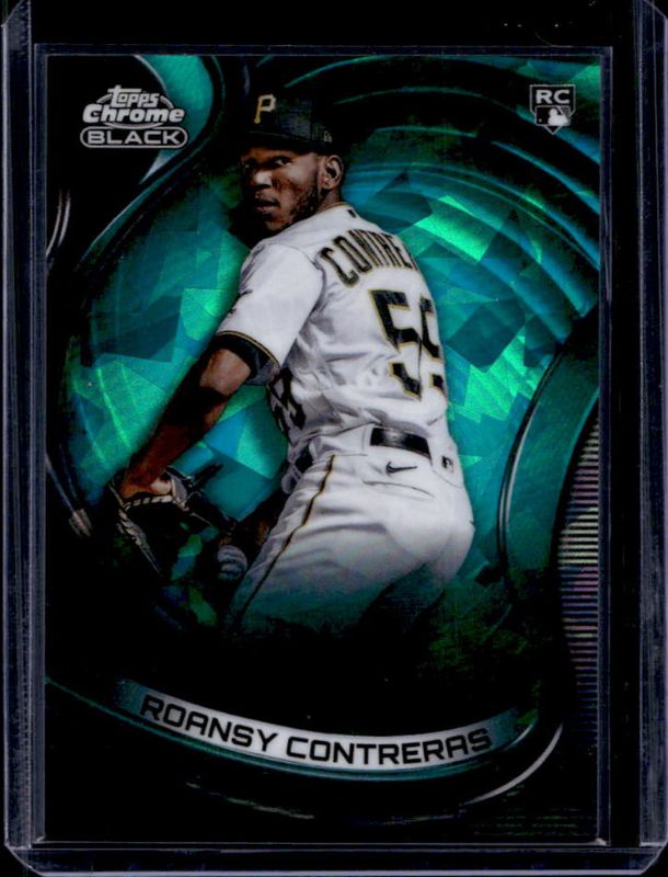Roansy Contreras 2022 Topps Chrome Black #81 Green Atomic Refractor /99 Rookie RAW