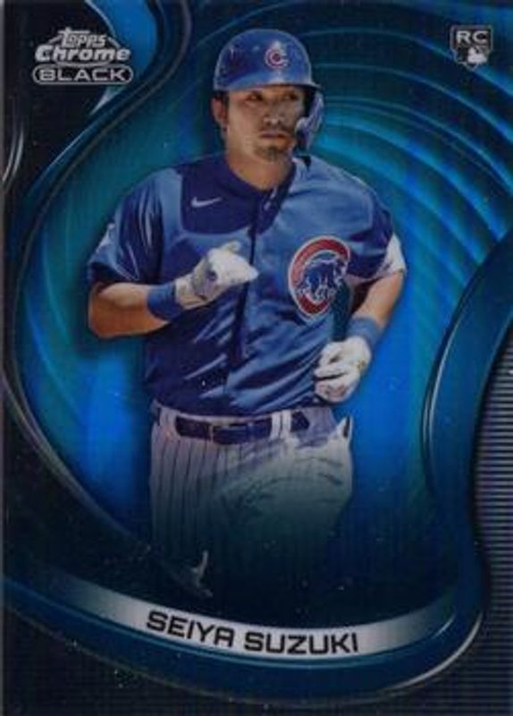 Seiya Suzuki 2022 Topps Chrome Black #14 Blue Refractor /75 Rookie RAW