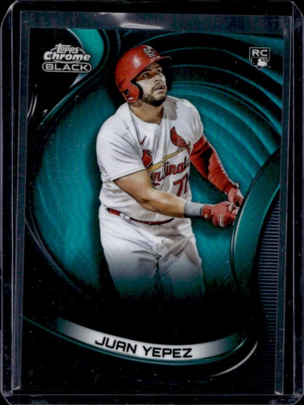 Juan Yepez 2022 Topps Chrome Black #83 Green Refractor /99 Rookie RAW
