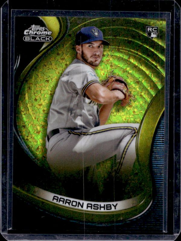 Aaron Ashby 2022 Topps Chrome Black #71 Gold Mini Diamond Refractor /50 Rookie RAW