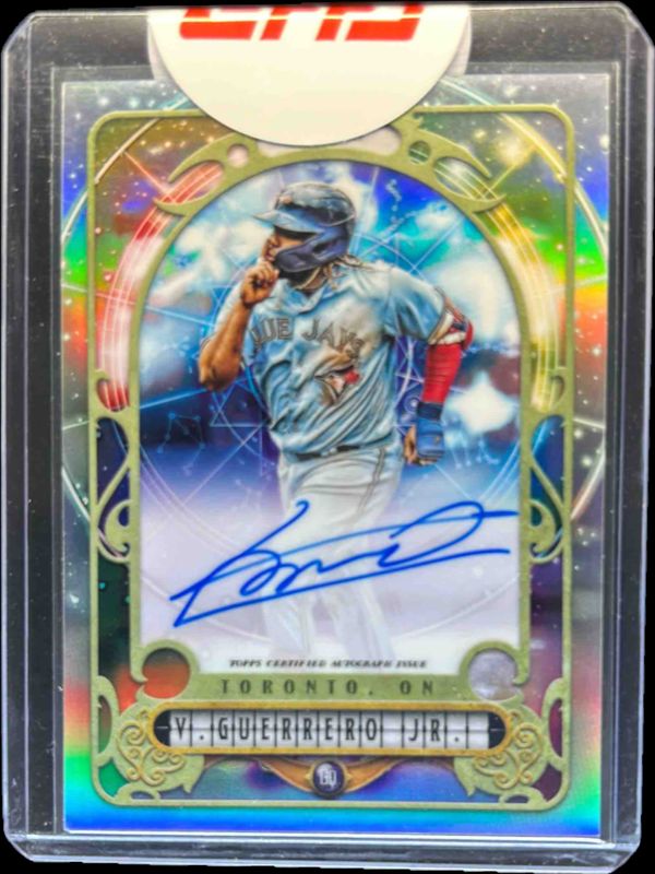 Aaron Judge / Bobby Witt Jr. / Vladimir Guerrero Jr. 2022 Topps Gypsy Queen #ACA-VGJ Astrological Chrome Autographs /99 RAW