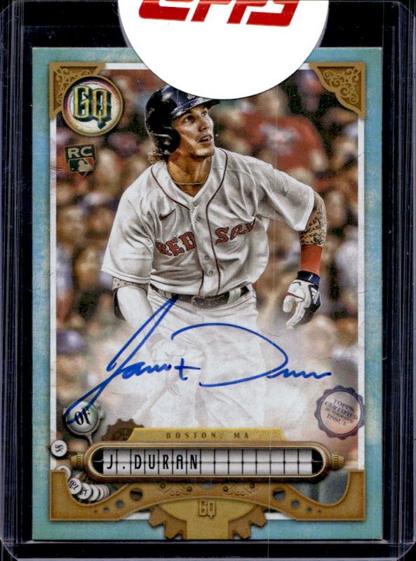 Jarren Duran 2022 Topps Gypsy Queen #GQA-JD GQ Autographs - Blue /99 Rookie RAW