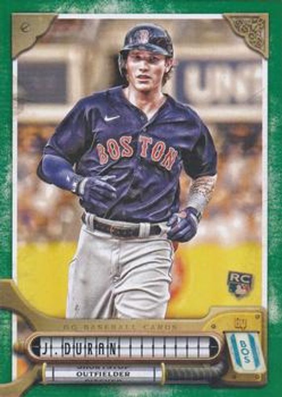 Jarren Duran 2022 Topps Gypsy Queen #221 Green Rookie RAW