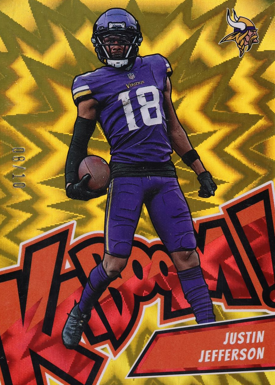 Justin Jefferson 2023 Absolute #K2 Kaboom! (Vertical) - Gold /10