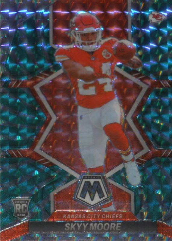 Skyy Moore 2022 Mosaic #319 Green Swirl /11 Rookie RAW