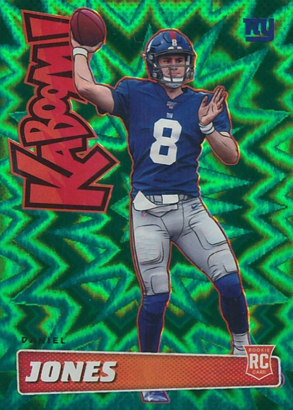 Daniel Jones 2019 Absolute #K-DJ Kaboom! - Green (Hobby) /1 Rookie RAW