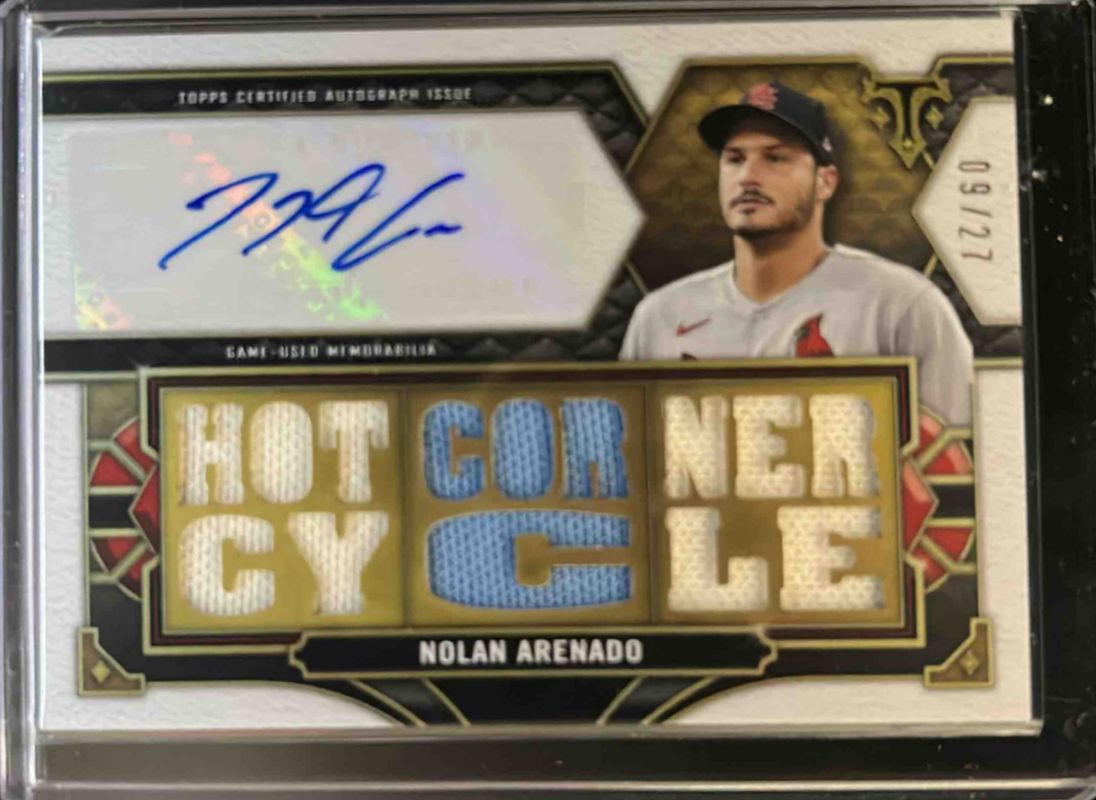 Nolan Arenado 2022 Topps Triple Threads #TTAR-NA1 Autographs Relic /27 RAW